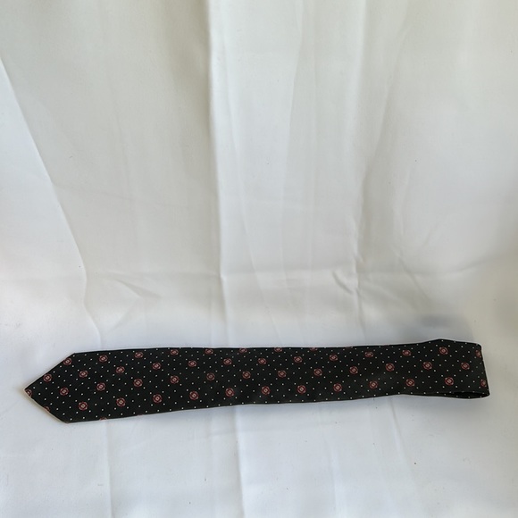 Vintage 70s Christian Dior Silk Tie - Blue with red - Picture 6 of 9